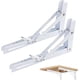 thumbnail image 1 of 2 Pcs Bisagras Escuadra Soporte Estante Repisa Plegable 40cm Blanco, 1 of 6