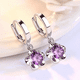 thumbnail image 1 of Aros de Plata 925 con Circón Violeta, 1 of 2