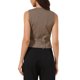 thumbnail image 3 of INSPIRE CHIC Chaleco de Rayas sin Mangas con Cuello en V y Botones para Mujer con Cinturón Trasero para Trabajo y Casual M Café, 3 of 6