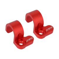 Magideal - Juego De 2 Abrazaderas Para Manguera De Freno De Aleación De Aluminio, Resistentes, Para Manguera De Freno Trasero, Con Hebilla Para Motocicleta. Rojo