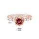 thumbnail image 3 of Anillos de Compromiso de Moissanita Roja de 2 Uds Corte Redondo Color D VVS1 Anillos de Diamante de Plata Esterlina para Mujer Alianzas de Boda de Moissanita con Certificado, 3 of 9