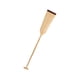 thumbnail image 1 of Remo de canoa de madera, remo de barco, mango ergonómico sin tratar, remos resistentes, decoración de madera para accesorios de barcos al aire libre, 120 centímetros, 1 of 5