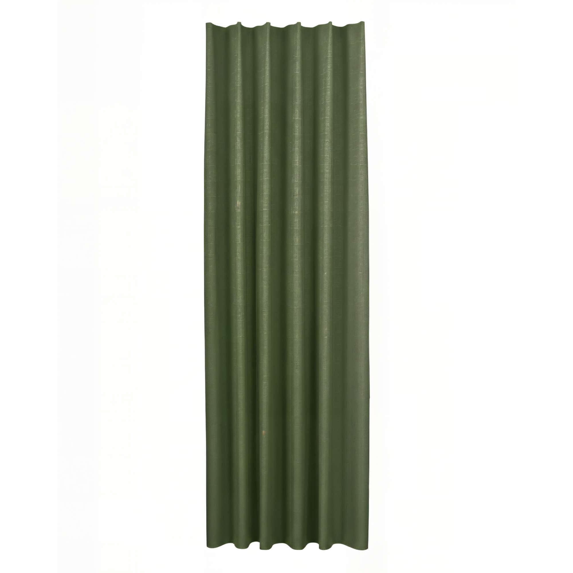 Genérico - Cortina 2 Paños Engomada Blackout 230x140cm Color Verde Olivo