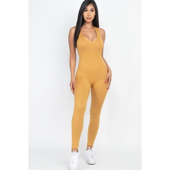Mono Ajustado con Espalda de Nadador Camel M