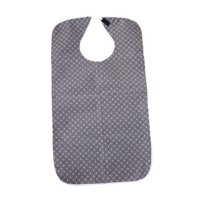 Ioensy - Babero Para Comer Para Adultos, Grande, Impermeable, Protector De Ropa Para Personas Mayores, Color Gris