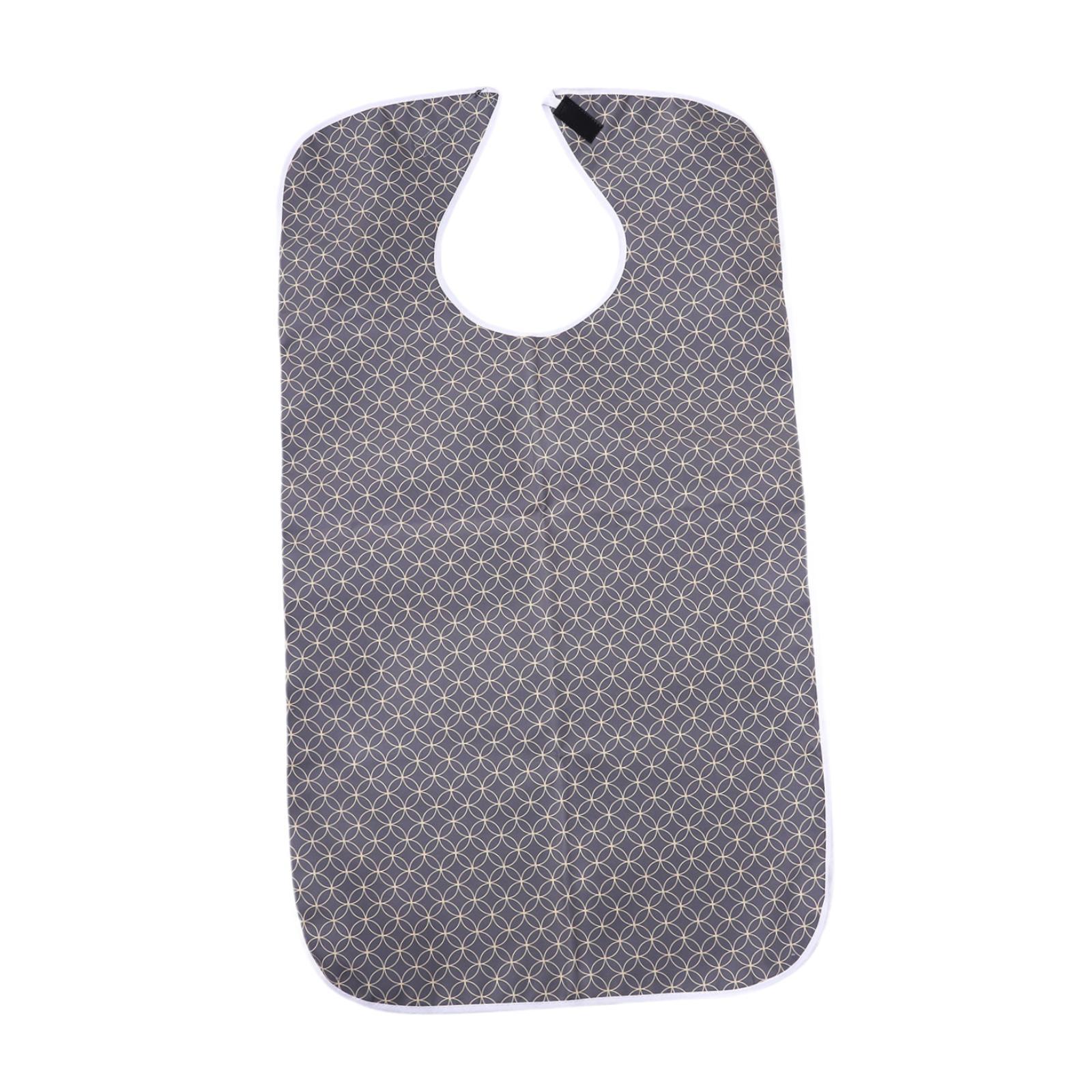Ioensy - Babero Para Comer Para Adultos, Grande, Impermeable, Protector De Ropa Para Personas Mayores, Color Gris
