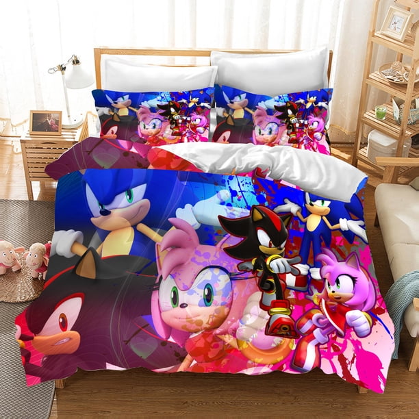 Cartoon Duvet Cover Cute Printed Children 3-Piece Set 1 Quilt Cover Comforter Bedding Sets King Queen Size