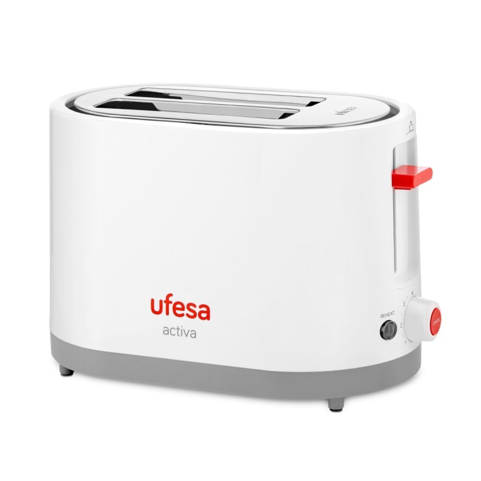 Ufesa - Tostador De Pan Electrico 2 Panes 750w Blanco Tt7385