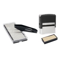 Bothyi - Sello De Goma Autoentintado, Sello Compacto De Dirección Para Codificación De Notario, Contabilidad, Negro