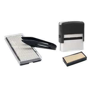 Bothyi - Sello De Goma Autoentintado, Sello Compacto De Dirección Para Codificación De Notario, Contabilidad, Negro