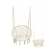 thumbnail image 3 of Silla hamaca colgante para terraza o jardín color blanco, 3 of 3