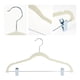thumbnail image 3 of REGALWOVEN 20 Paquete de Perchas Antideslizantes Aterciopeladas con Clips de Pinza, Perchas Duraderas que Ahorran Espacio de 360 Grados para Armario, Pantalones o Camisas Beige, 3 of 6