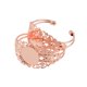 thumbnail image 2 of 2 unids en blanco bisel redondo cabujón ajuste diy pulsera brazalete oro rosa, 2 of 3