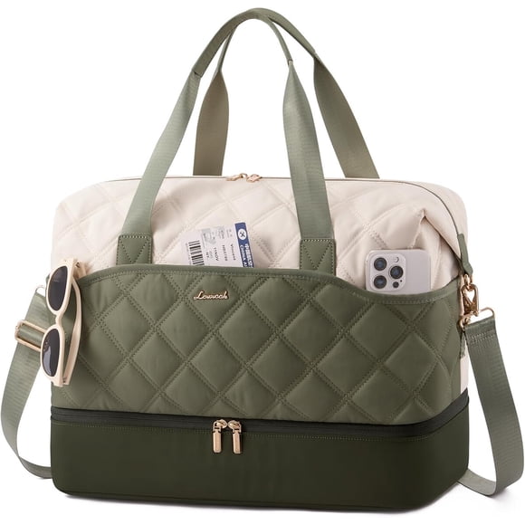 Bolso de Viaje LOVEVOOK 35L con Zapatero 46x20x36 cm