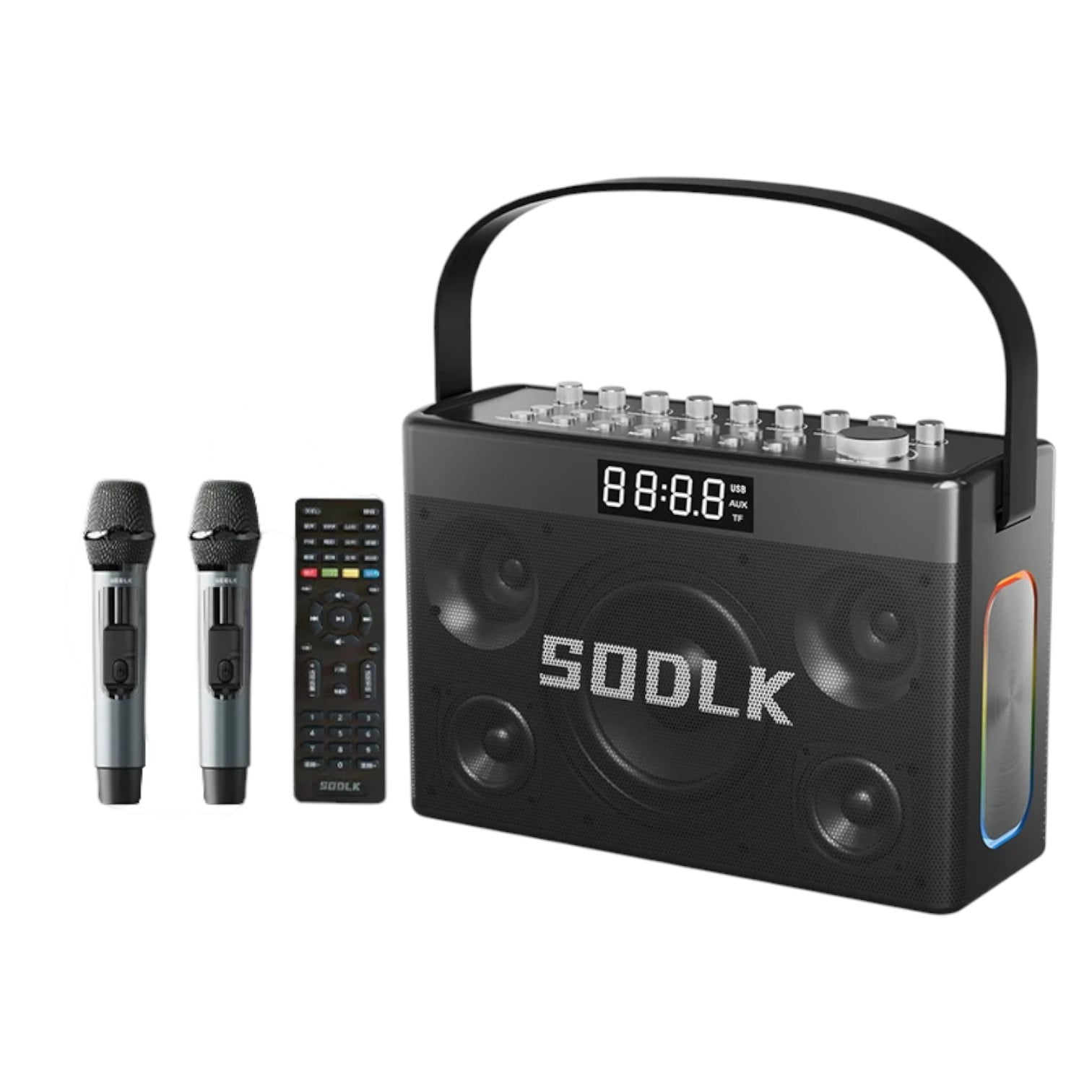 Parlante Altavoz Bluetooth 5.3 Karaoke 2 Mic 300w 19800mah Ipx5 Tws Sodlk S1127 Plus