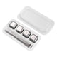 thumbnail image 3 of Cubitos de hielo de acero inoxidable de enfriamiento rápido, aptos para uso alimentario, fáciles de limpiar, cubitos de whisky, rocas de whisky para j 4 Plata con Clip, 3 of 5