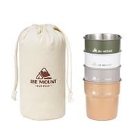 Magideal - 4 Unids Tazas De Acero Inoxidable Café Té Taza De Agua Tazas De Camping 300 Ml Taza De Beber Portátil Taza De Café De Camping Para Senderismo Camping Estilo A