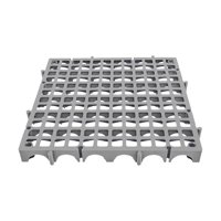 Magideal - Baldosa Entrelazada Para Lavado De Coches, Antideslizante, Gruesa, Con Agujeros, Rejilla Para Suelo, Rejilla Para Terraza, Patio, Ducha, Balcón, Gris