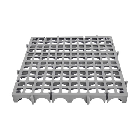 Magideal - Baldosa Entrelazada Para Lavado De Coches, Antideslizante, Gruesa, Con Agujeros, Rejilla Para Suelo, Rejilla Para Terraza, Patio, Ducha, Balcón, Gris