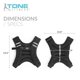 thumbnail image 4 of Chaleco pesado Tone Fitness negro de 5,4 kg, 4 of 7