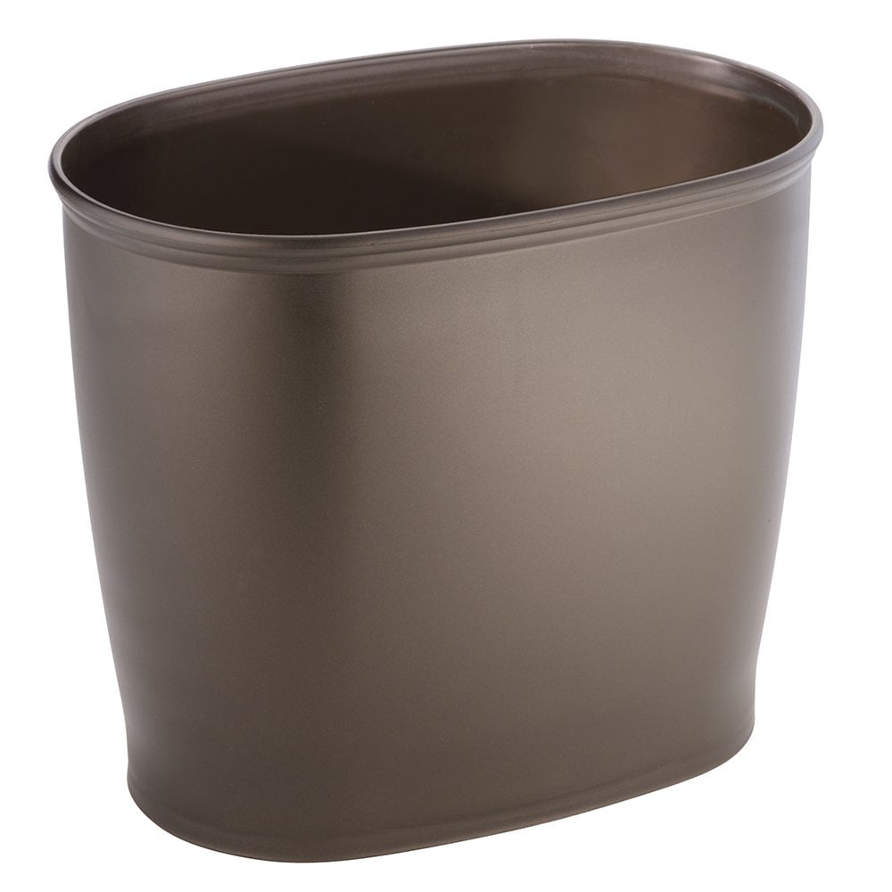 Bote De Basura Interdesign, Ovalado, Plástico, Colección Kent, Bronce