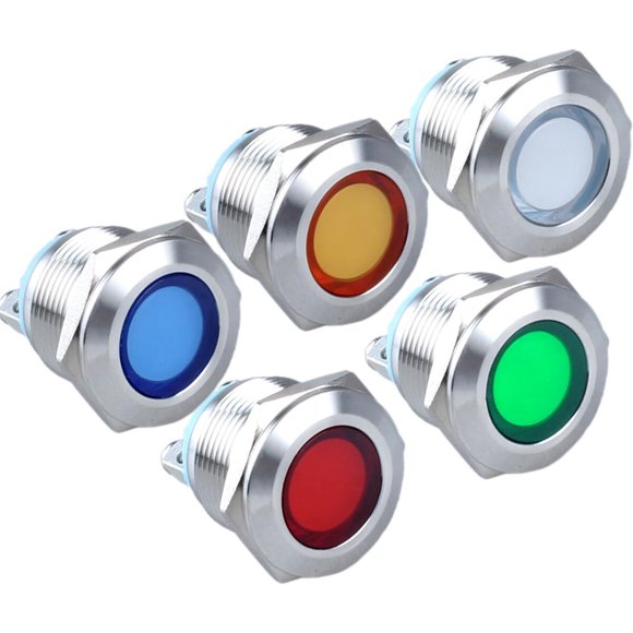 Indicador LED DMWD 19mm 12V24V IP67 Colores Mixtos 5un