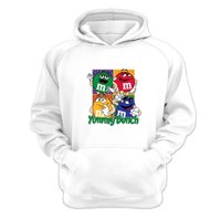 Genérico - Polerón Canguro M&M Blanco Talla M Unisex