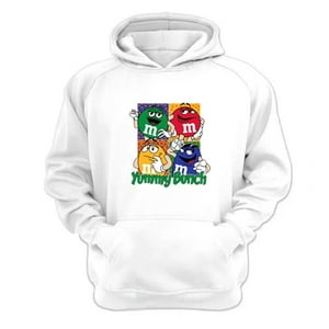 Genérico - Polerón Canguro M&M Blanco Talla M Unisex