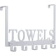 thumbnail image 1 of Maximize Your Space with Our Rustproof and Waterproof Over The Door Rack! Keep Your Bathroom, Bedroom, and Kitchen Organized with 5 Hooks and a Multifunctional Decorative Hanging Shelf. Easy to Instal, 1 of 5