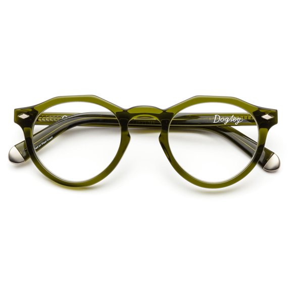 Gafas de Lectura CADDIS Dogleg Verde Herencia con Luz Azul