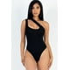 thumbnail image 1 of Body de Punto Acanalado con un Hombro Descubierto, 1 of 8