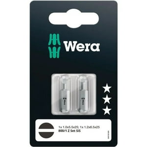 Wera - Set 2 Puntas Planas 1.0 Y 1.2 X 25 Mm
