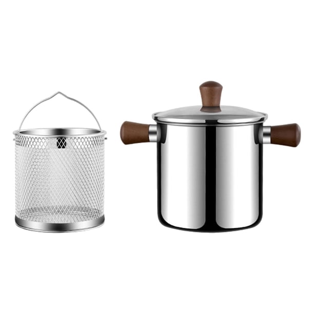 Olla Pequeña Freidora De Acero Inoxidable Mini Freidora De Aceite Profunda Para Alimentos Carne Seca S
