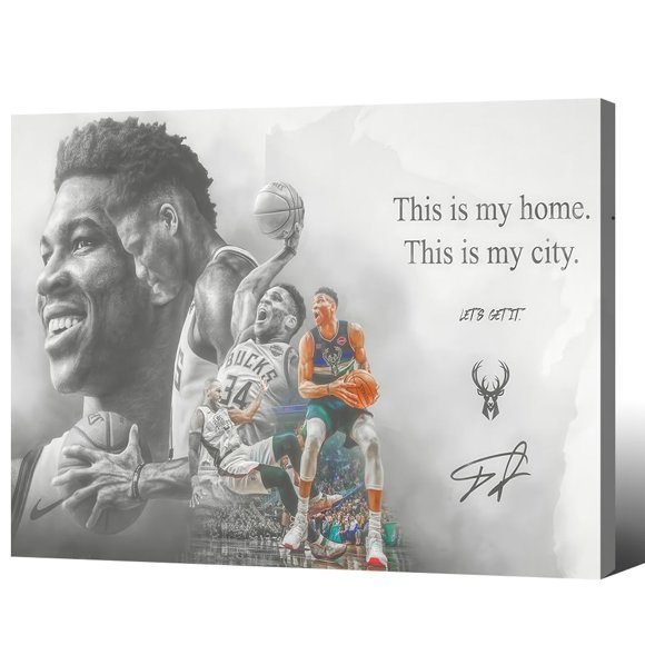 Arte de Pared MENKARWHY Póster Firmado de Giannis Antetokounmpo