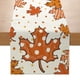 thumbnail image 4 of 1pc Autumn Maple Leaf Pumpkin Polka Dot Orange Home Decoration Table Flag 13inx72in, 4 of 4