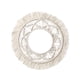 thumbnail image 3 of Tapiz tejido de macramé para colgar en la pared con borlas y flecos de 13 pulgadas, corona de arte para pared, decoración para apartamento, guardería, Blanco denso, 3 of 5