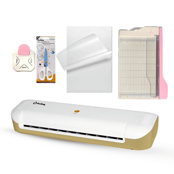 Kit Full Plastificadora Laminadora Gold Hoby Premium A4