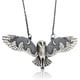 thumbnail image 1 of Collar de búho para hombre, colgante de búho con forma de luna creciente en el bosque, estilo nórdico vikingo, estilo punk rock, estilo búho volador, estilo hip hop, regalo de joyería., 1 of 3
