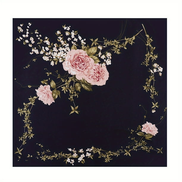 35.4 Flower Print Bandana: Add a Pop of Color to Your Look with These Stylish Floral Head Scarves!