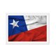 thumbnail image 1 of Cuadro Bandera Chilena con Marco Blanco, 1 of 1