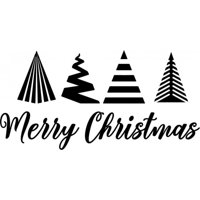 Rienda Libre Graphics - Decomural Merry Christmas Trees Ws-50025