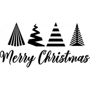 Rienda Libre Graphics - Decomural Merry Christmas Trees Ws-50025