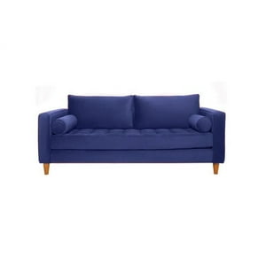 Barra Design - Sofá Charm 3C Felpa Azul