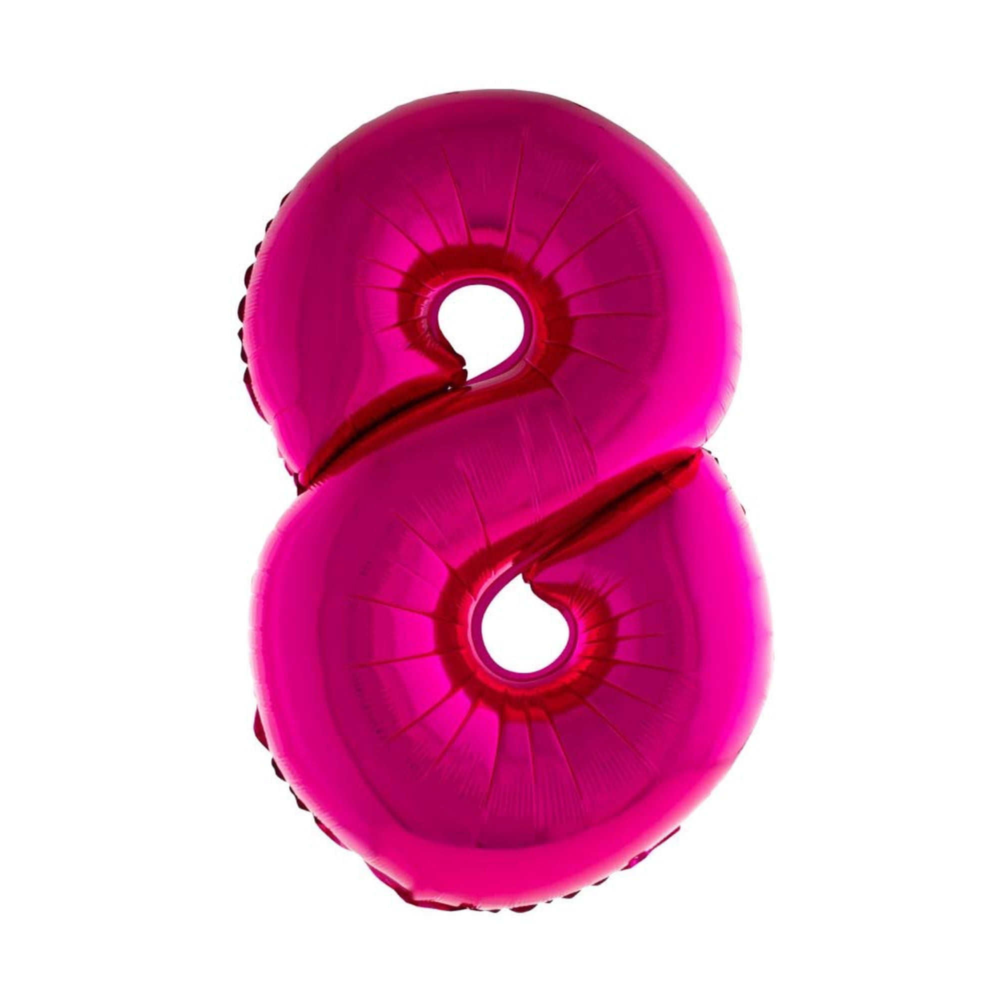 Funny Fashion - Lámina Para Globos, Número 8, Rosa, 40 Cm, Divertida