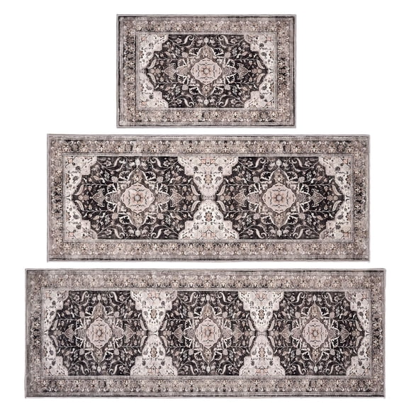 Juego de 3 alfombras Ufeekare 51 × 81 cm + 51 × 122 cm + 51 × 150 cm Lavables