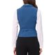 thumbnail image 3 of INSPIRE CHIC Chaleco de Traje para Mujer Doble Botonadura Negocios Solapa Elegante Chaleco de Cintura XL Azul Gris, 3 of 6