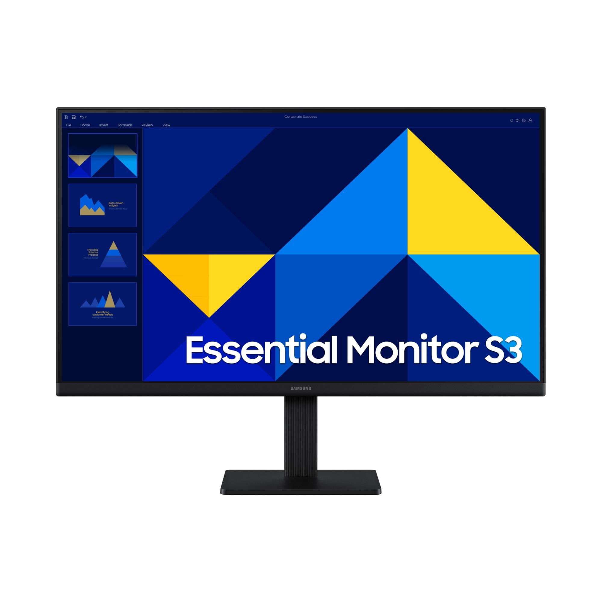 Samsung - Monitor 24"" Essential S3 S30Gd 100 Hz Plano Fhd