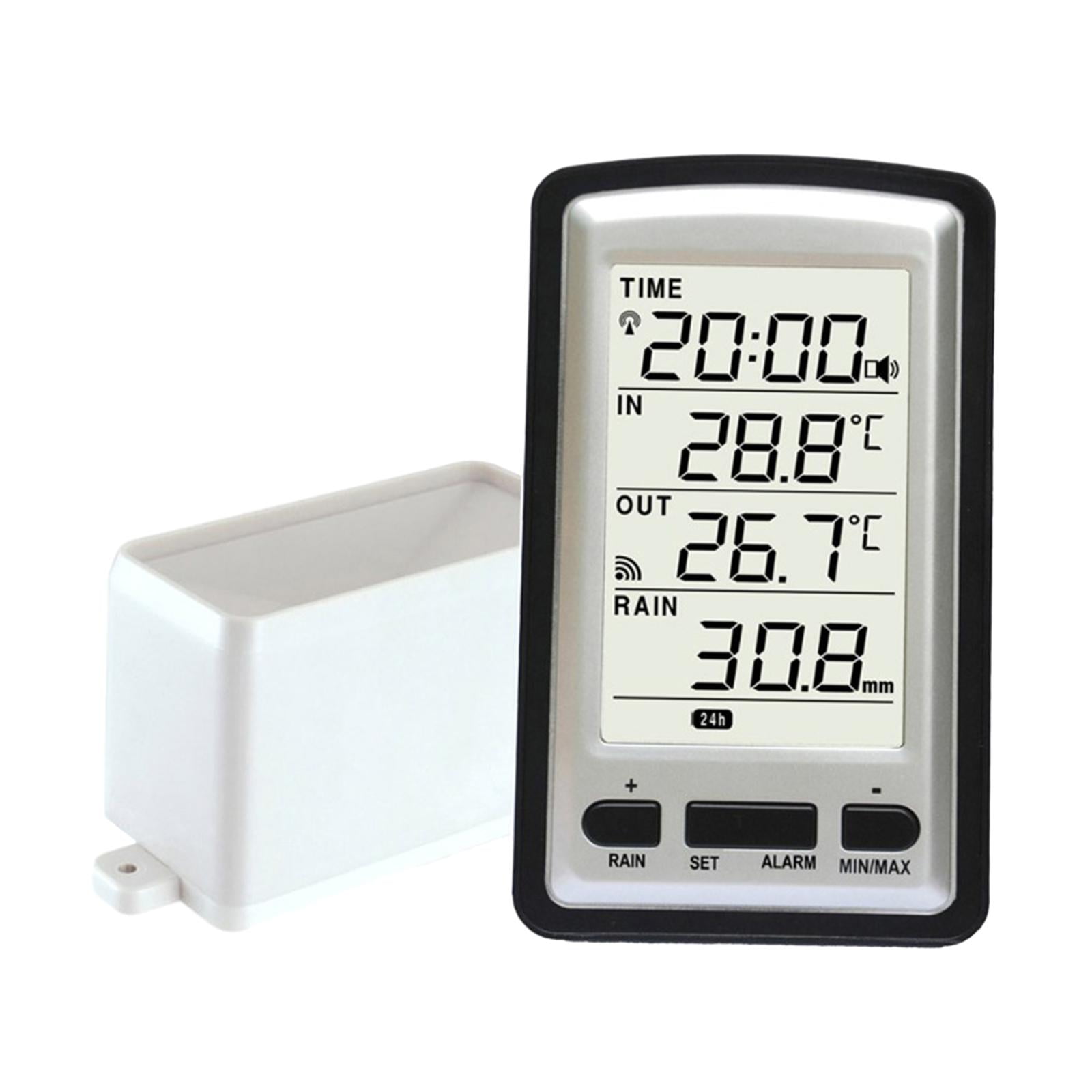 Ioensy - Pluviómetro Interior/exterior Plástico Plástico Mesa Práctico Inalámbrico Pluviómetro