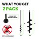 thumbnail image 2 of Juego de brocas Auger K-Brands de 1,6 x 40 cm y 3,5 x 40 cm, paquete de 2, 2 of 7