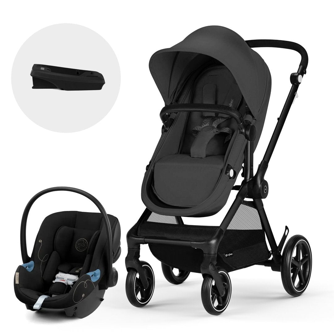 Cybex - Coche Travel System Eos 2 En 1 Negro + Aton G + Base